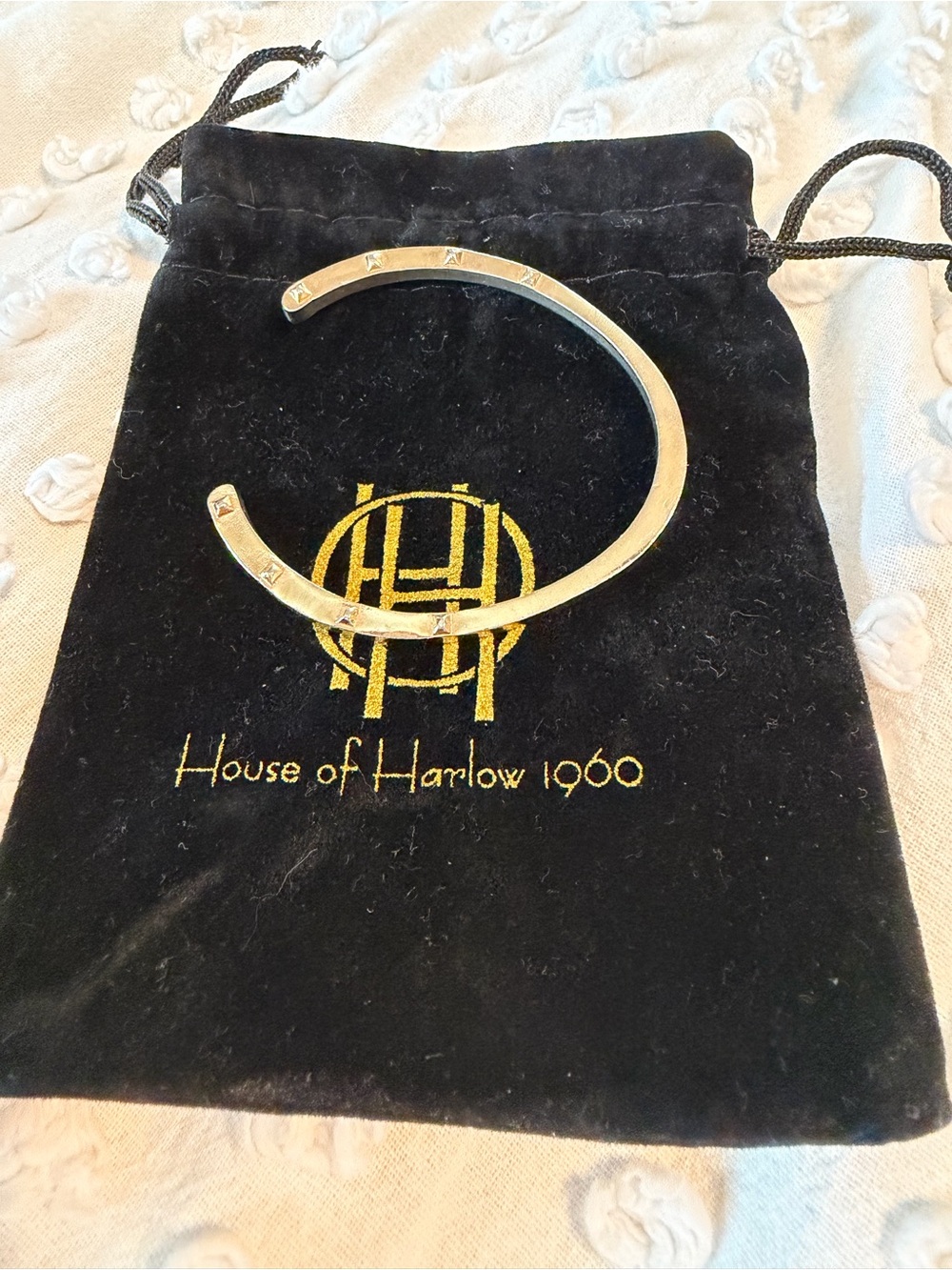 House of Harlow 1960 Gold Horseshoe Open Cuff Bracelet